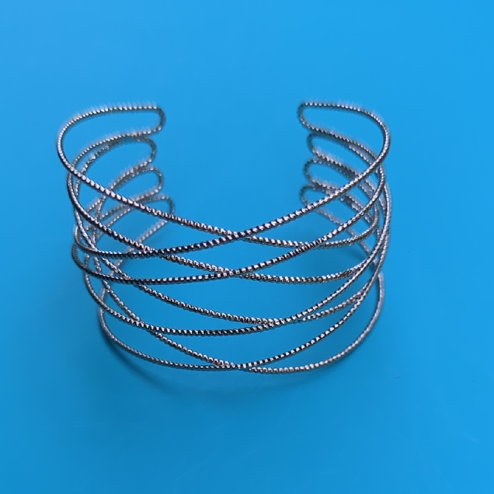 Silver Tone Cuff Bracelet